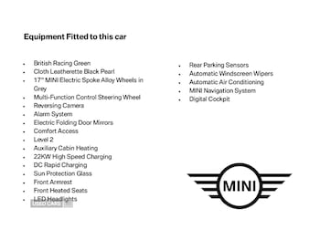 2021 - 135kW Cooper S Level 2 33kWh 3dr Auto