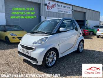 2013 (62) - smart fortwo cabrio Passion mhd 2dr Softouch Auto [2010]
