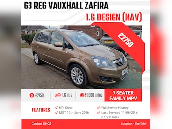 Used Vauxhall Zafira 2013 for sale - 77047866: Photo