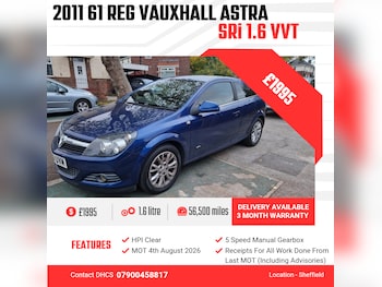 Used Vauxhall Astra 2011 for sale - 76518100: Photo