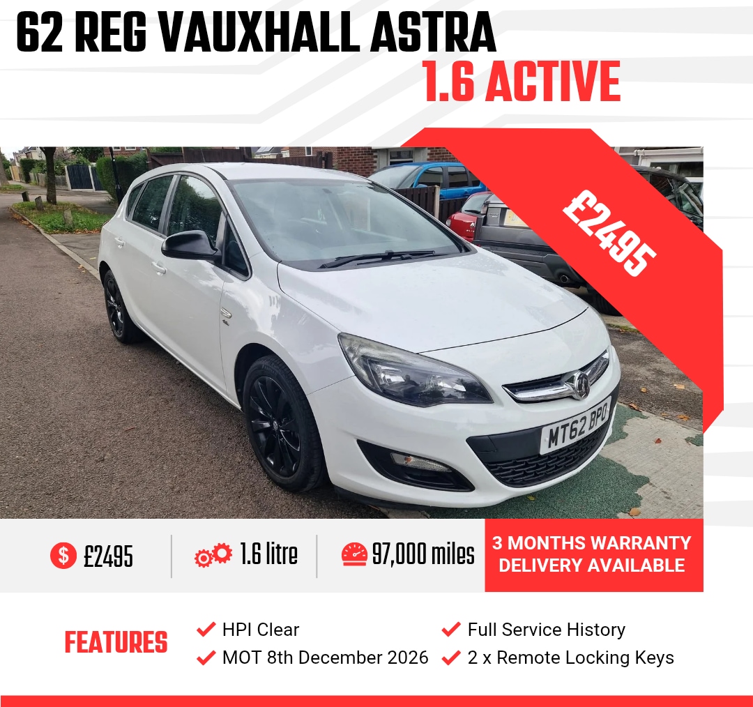 Used Vauxhall Astra 2012 for sale - 76879653: Photo 1