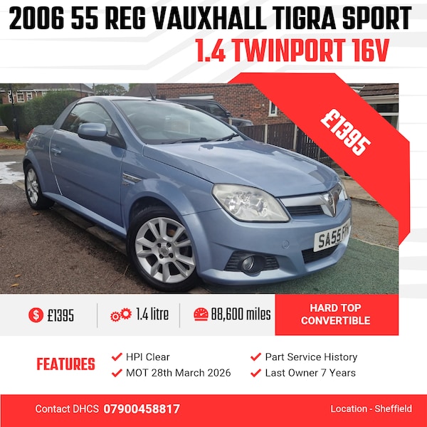 Used Vauxhall Tigra 2006 for sale - 76198598: Photo 1