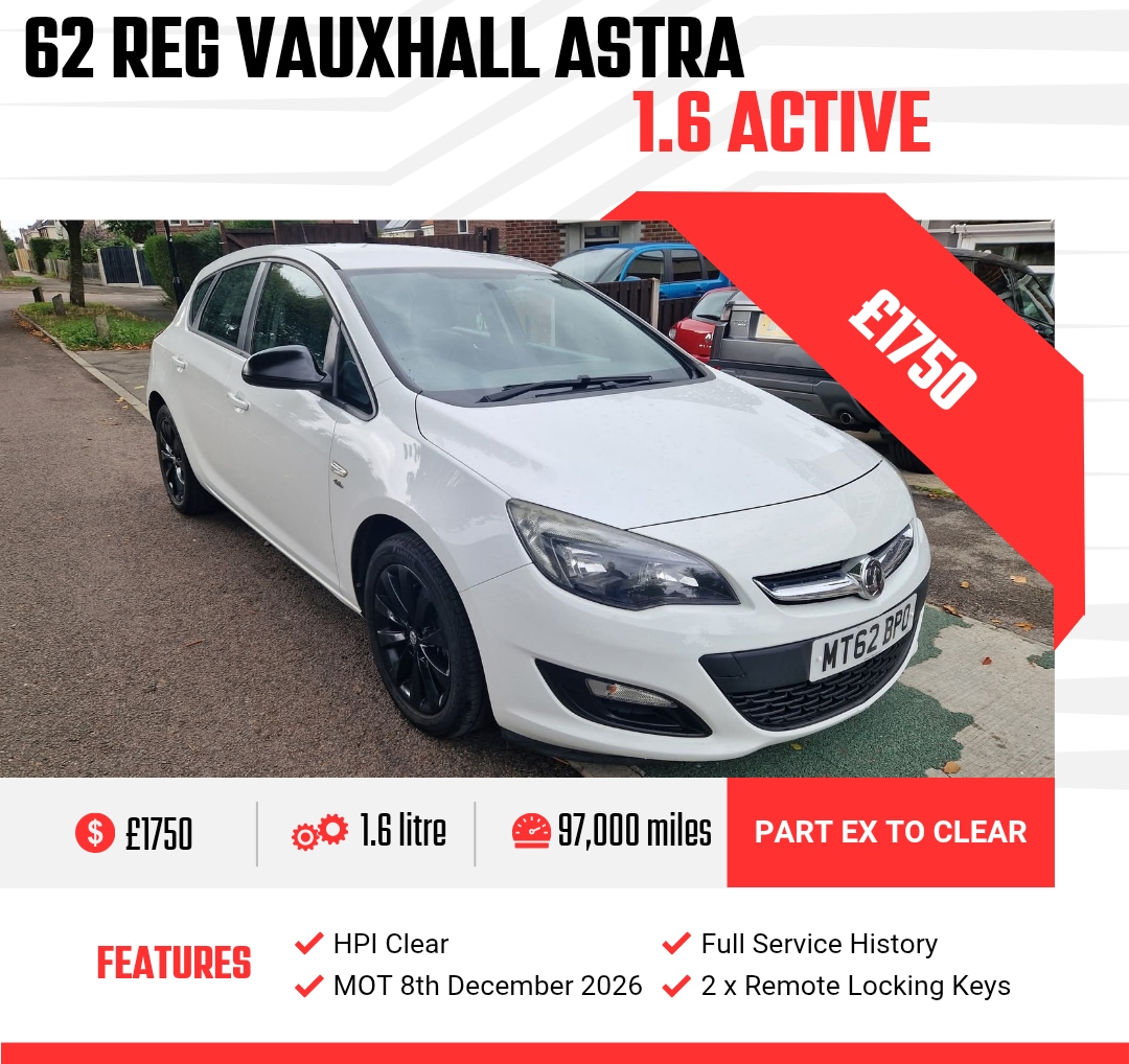Used Vauxhall Astra 2012 for sale - 77404615: Photo 1