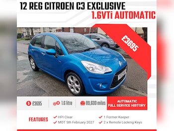 2012 (12) - 1.6 VTi 16V Exclusive 5dr Auto