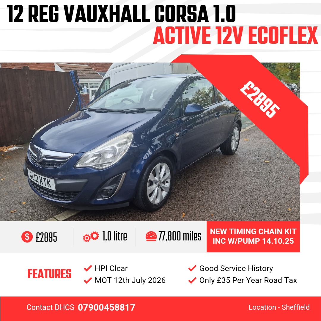 Used Vauxhall Corsa 2012 for sale - 76627068: Photo 1