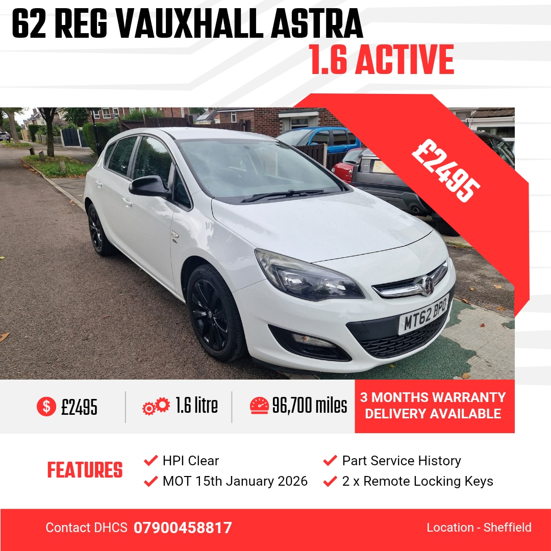 Used Vauxhall Astra 2012 for sale - 76088967: Photo 1