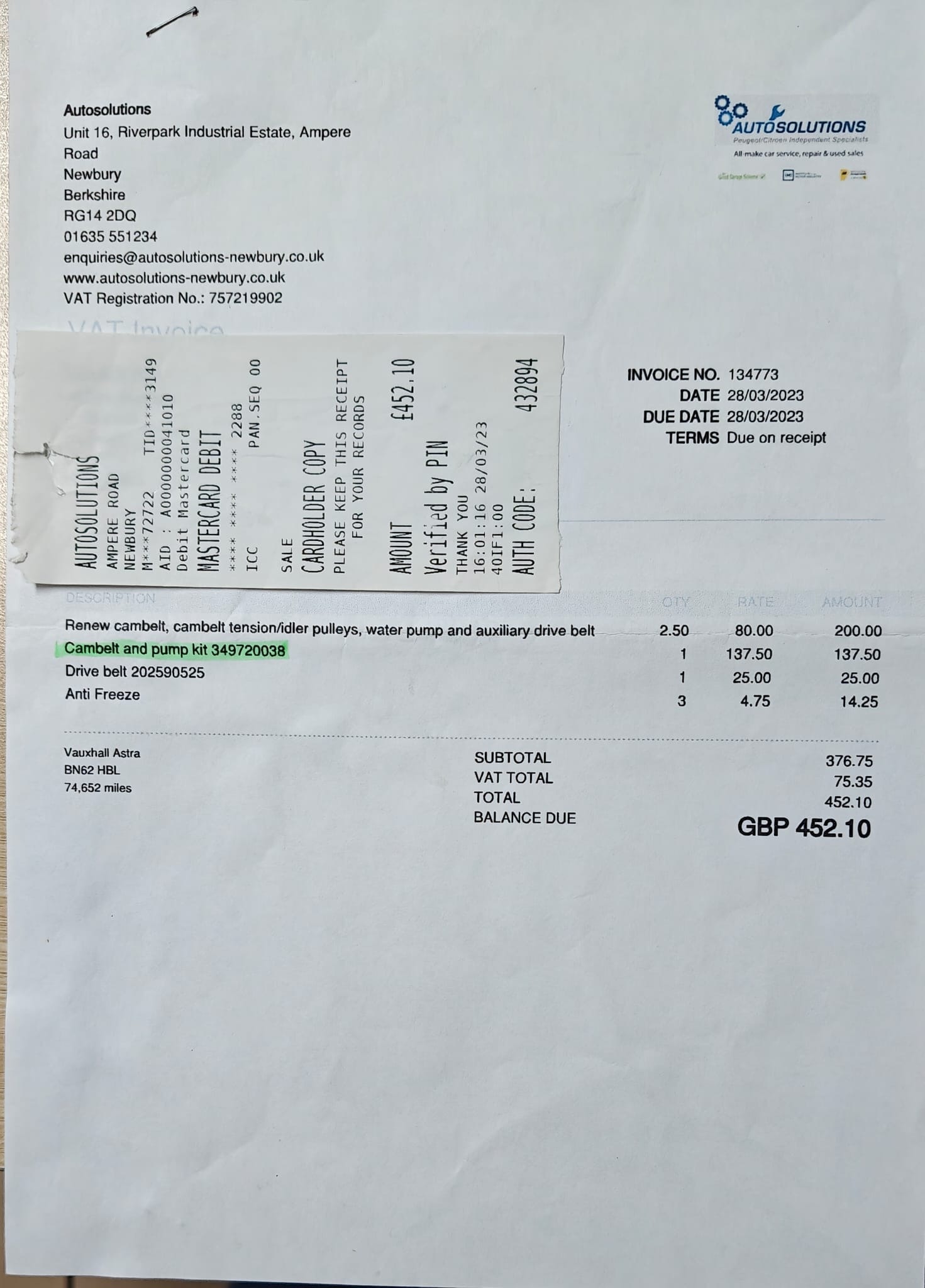 Used Vauxhall Astra 2013 for sale - 77381221: Photo 18