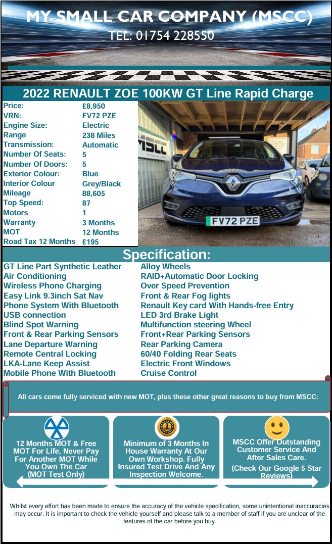 Used Renault Zoe 2022 for sale - 77666200: Photo 15