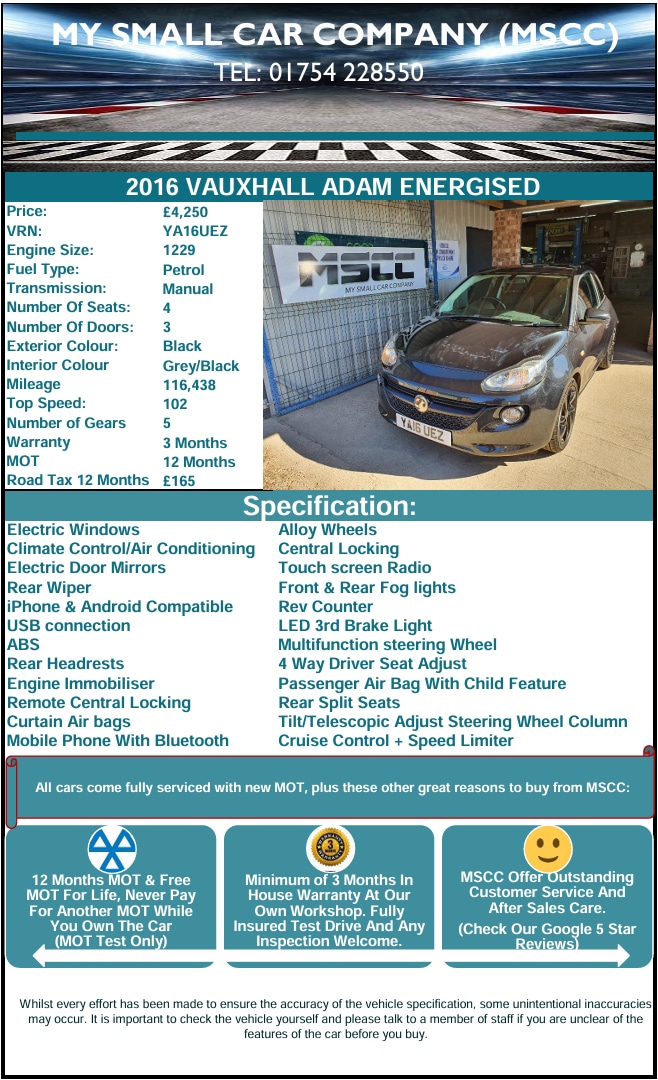 Used Vauxhall ADAM 2016 for sale - 76243126: Photo 18