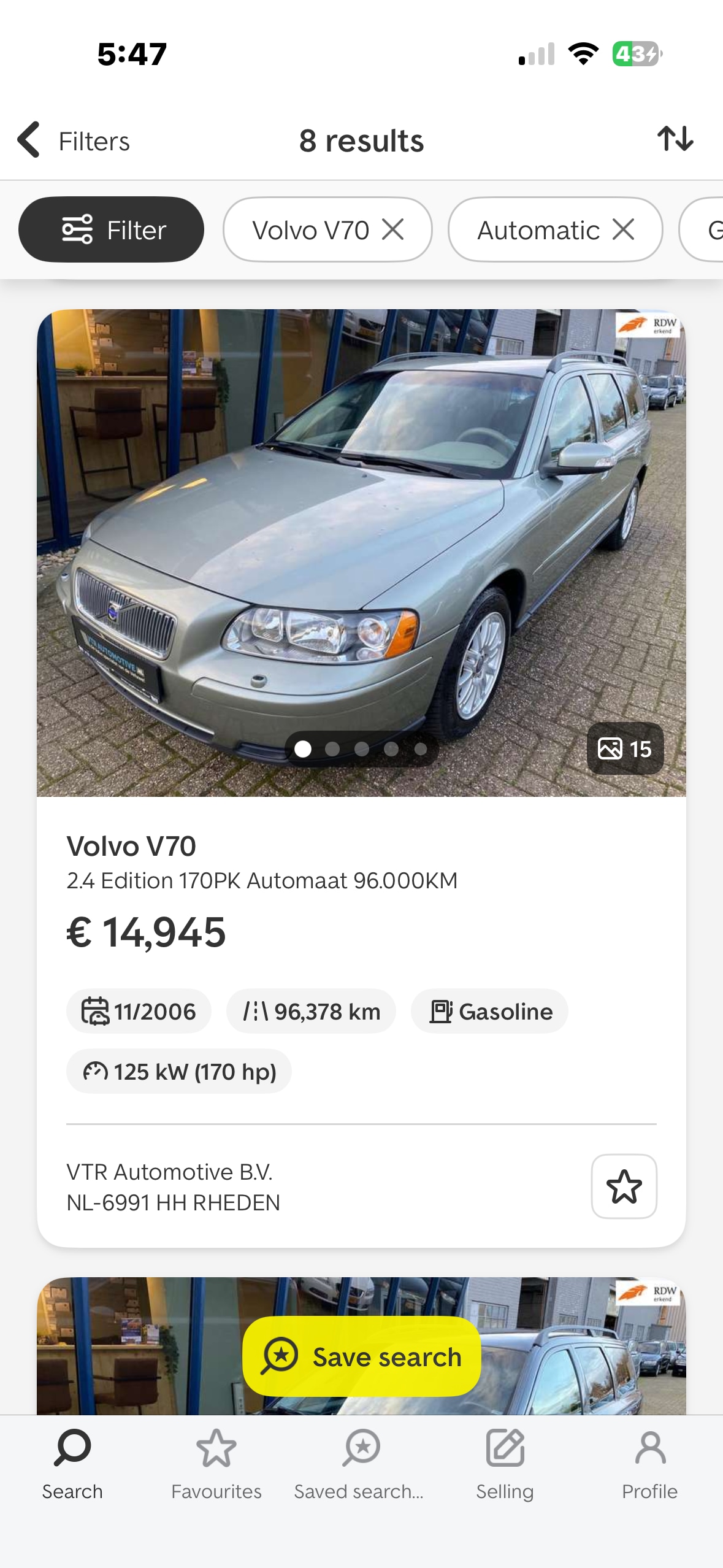 Used Volvo V70 2005 for sale - 77052167: Photo 21