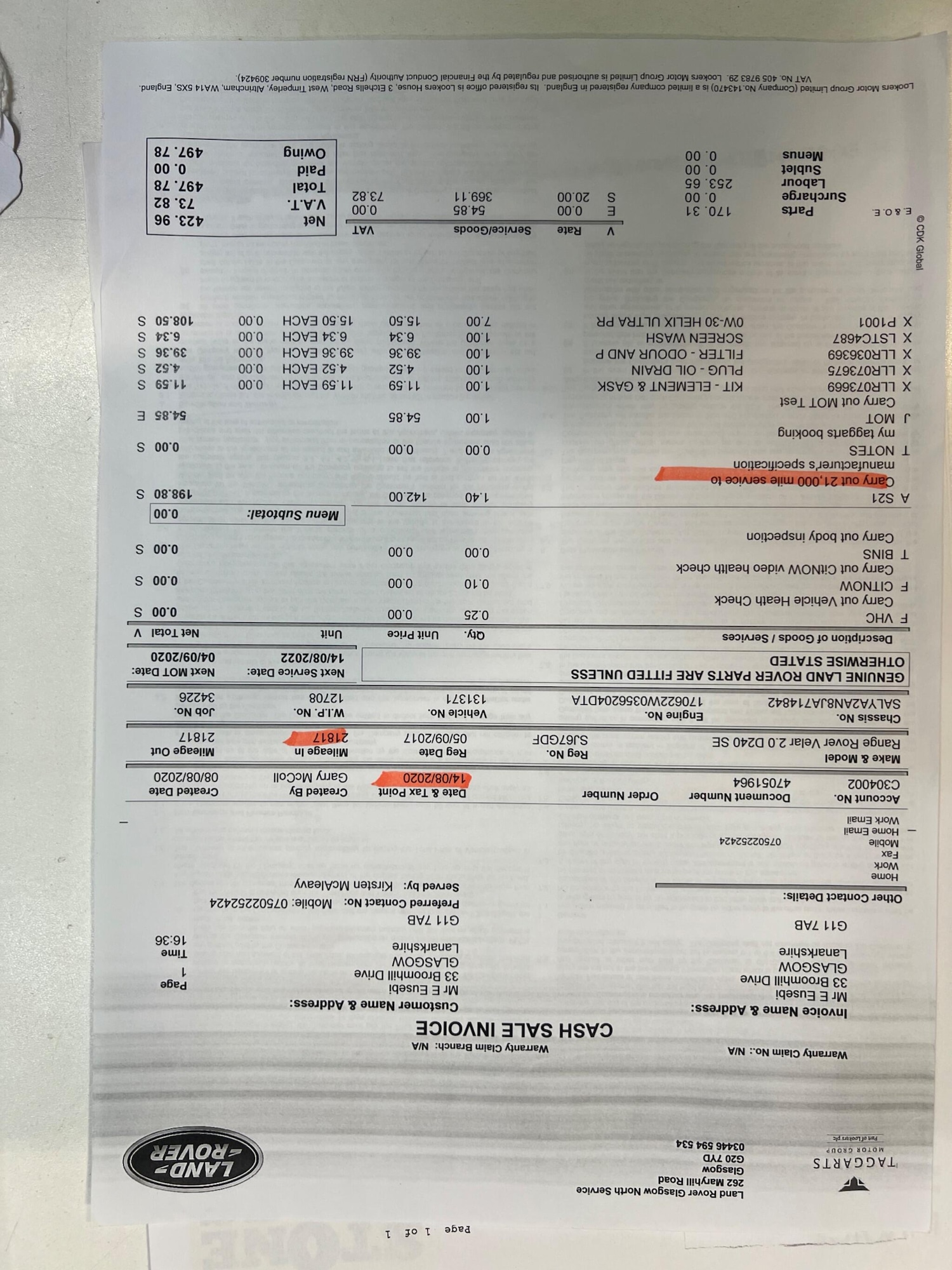 Used Land Rover Range Rover Velar 2017 for sale - 77218306: Photo 43