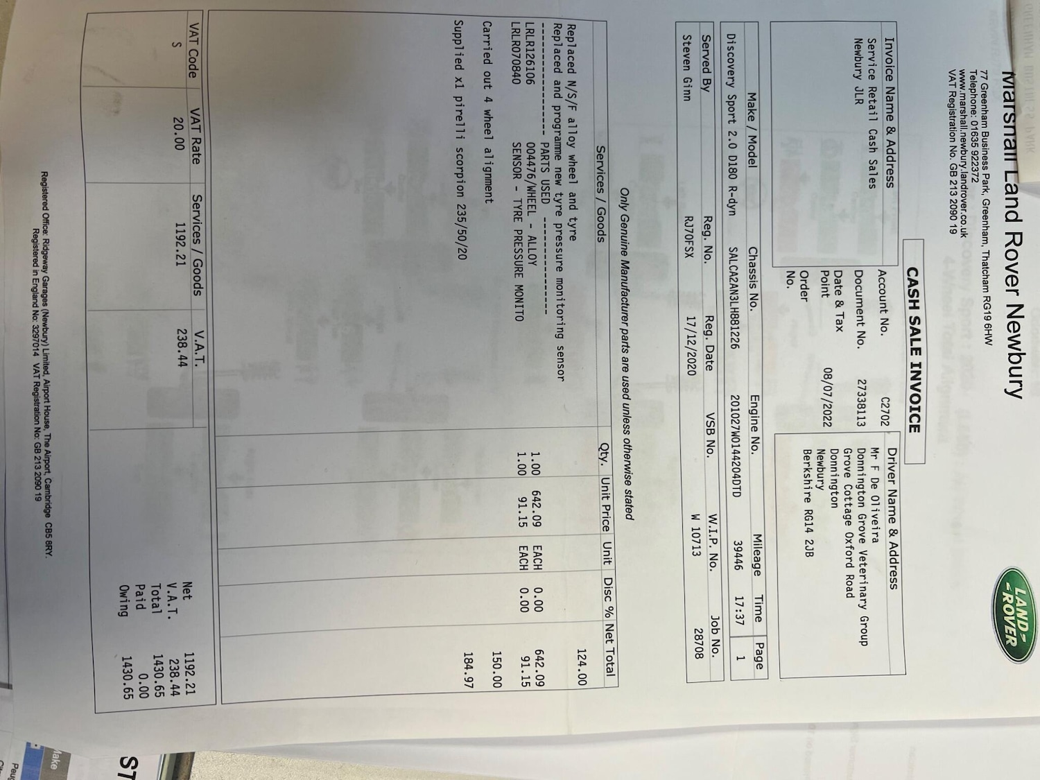 Used Land Rover Discovery Sport 2020 for sale - 77705577: Photo 38