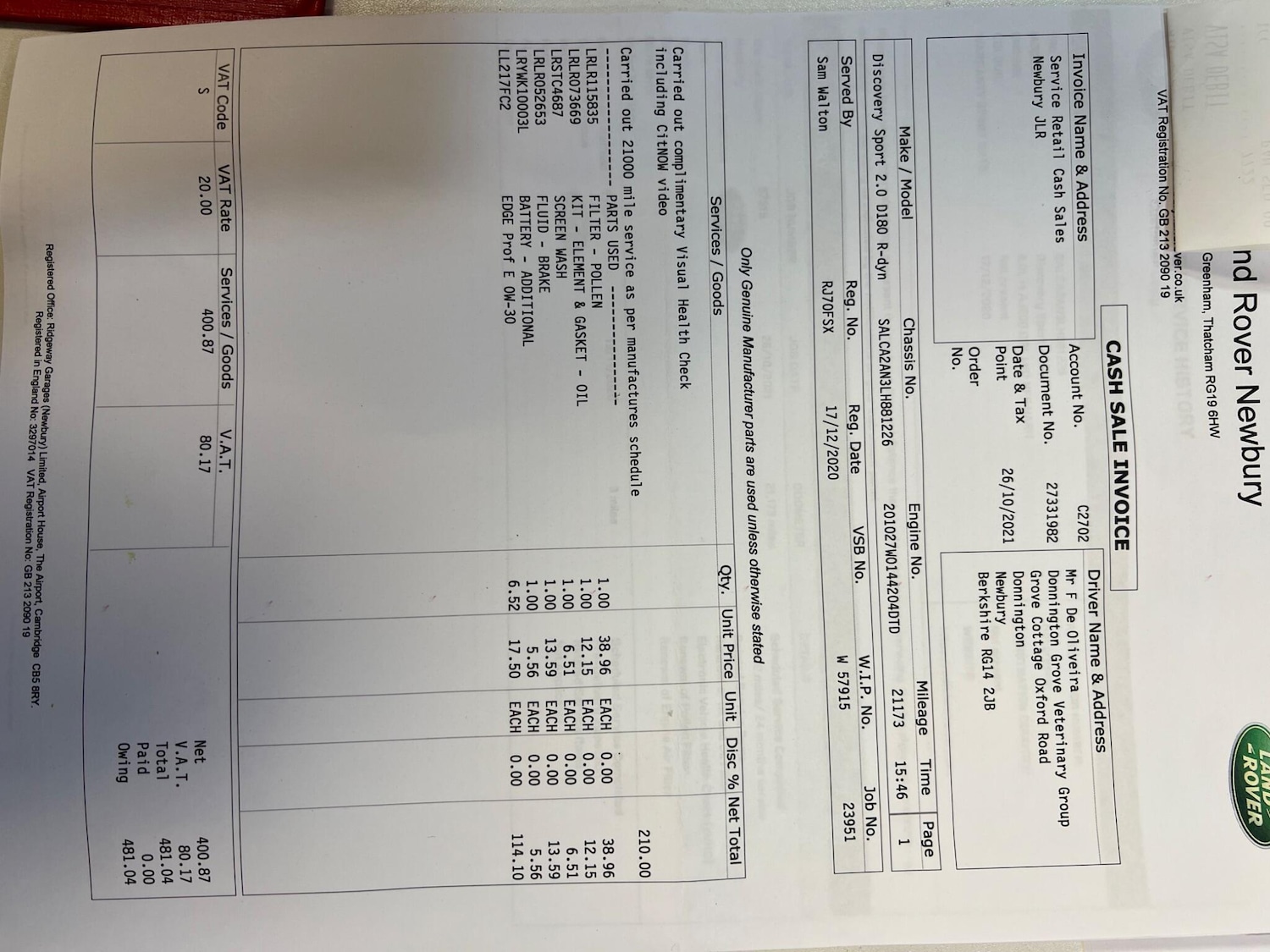 Used Land Rover Discovery Sport 2020 for sale - 77705577: Photo 39