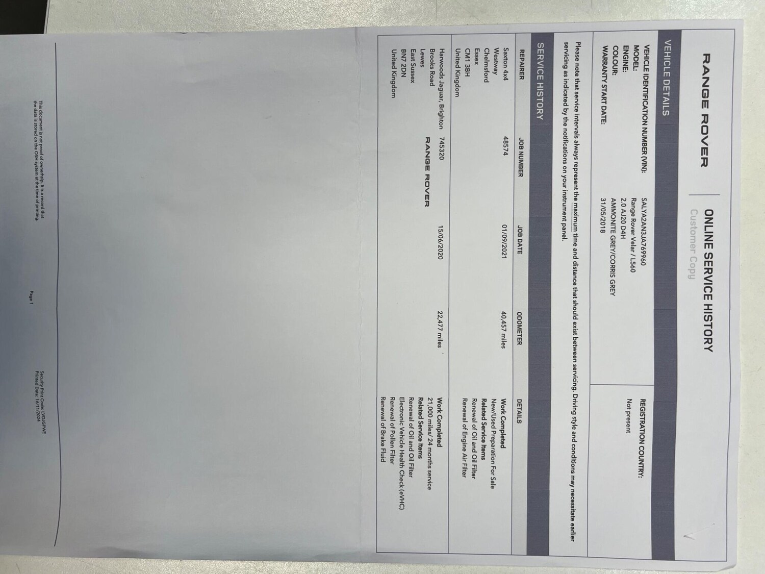 Used Land Rover Range Rover Velar 2018 for sale - 77468529: Photo 41