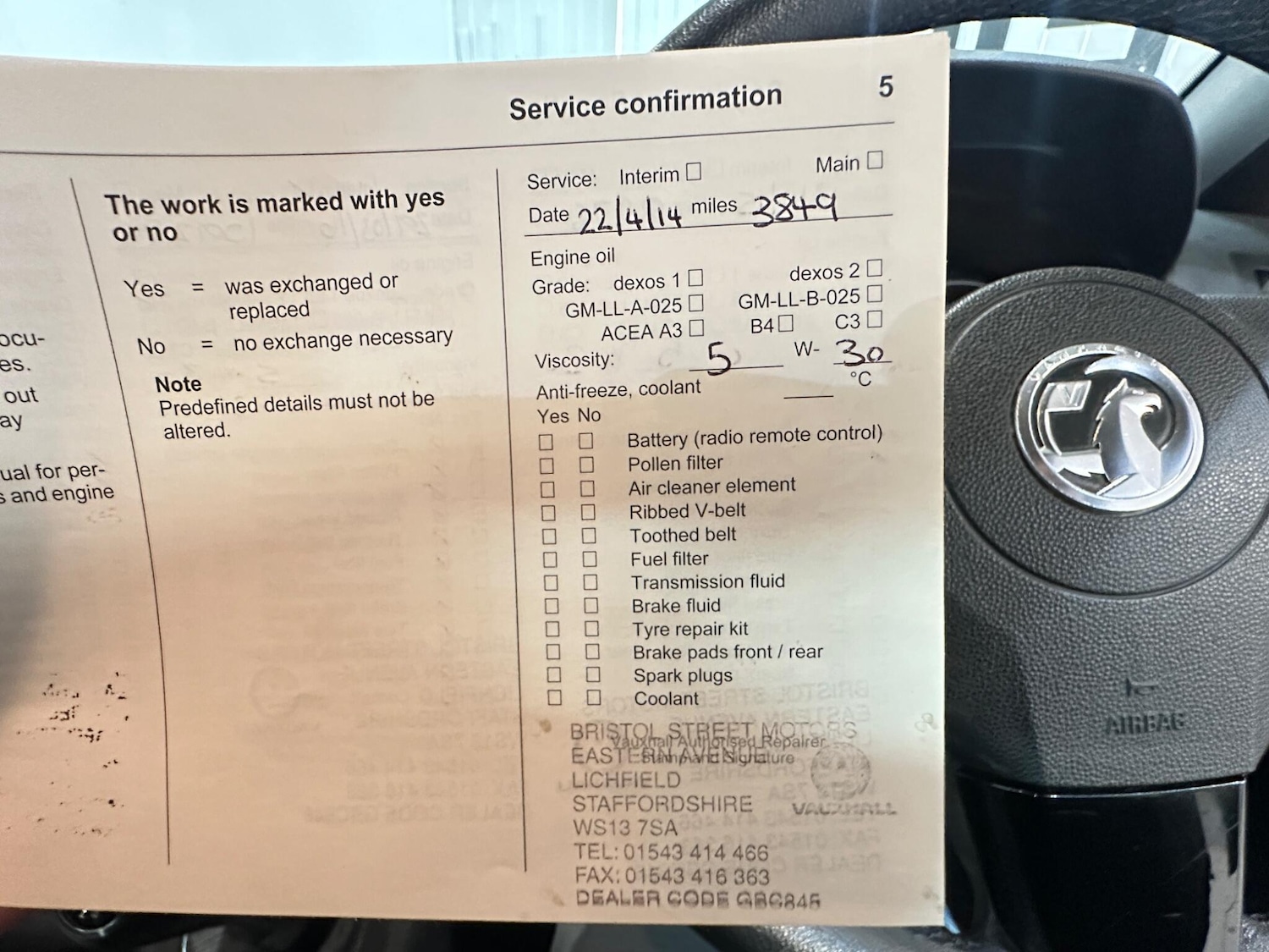 Used Vauxhall Zafira 2013 for sale - 76997306: Photo 35