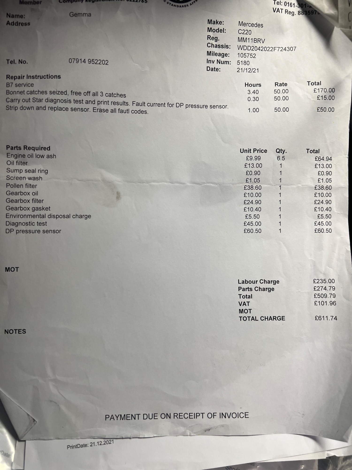 Used Mercedes-Benz C Class 2011 for sale - 76432025: Photo 40