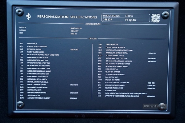 Used Ferrari F8 Spider 2021 for sale - 77121087: Photo 4