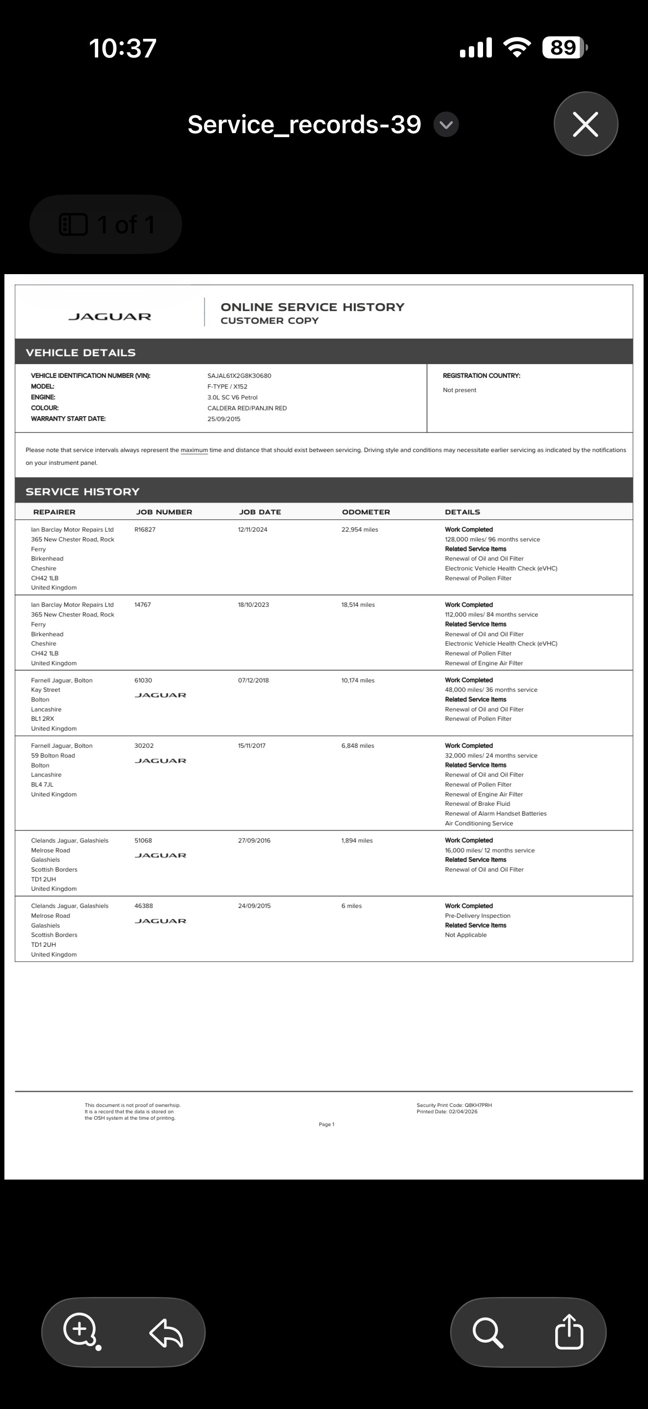 Used Jaguar F-Type 2015 for sale - 78108827: Photo 17