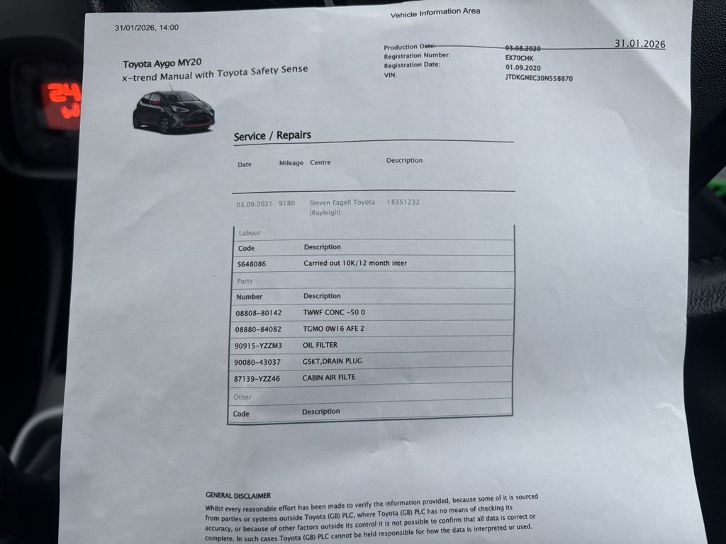 Used Toyota AYGO 2020 for sale - 77600135: Photo 20