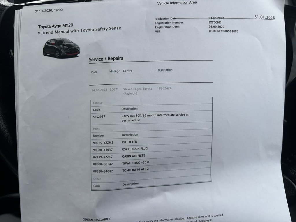 Used Toyota AYGO 2020 for sale - 77600135: Photo 23