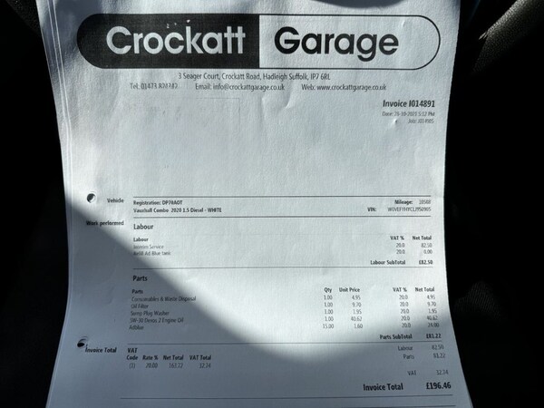 Used Vauxhall Combo 2020 for sale - 76245105: Photo 21
