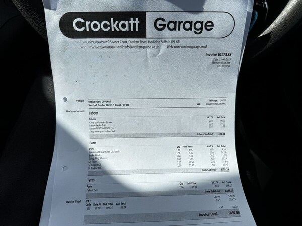 Used Vauxhall Combo 2020 for sale - 76245105: Photo 23