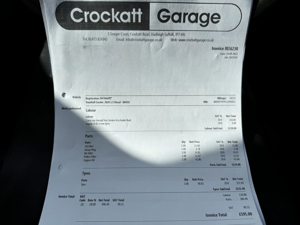 Used Vauxhall Combo 2020 for sale - 76909875: Photo 22