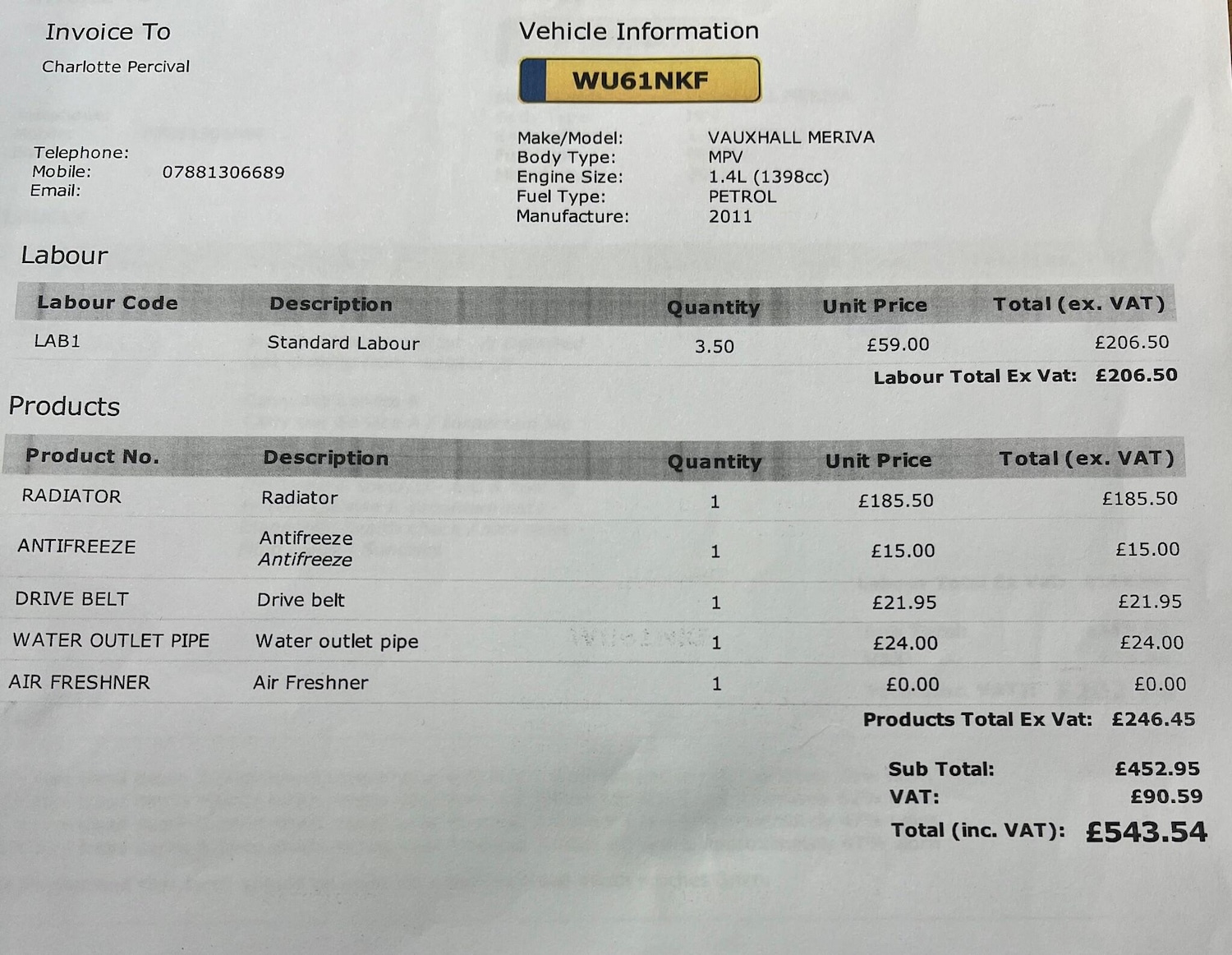 Used Vauxhall Meriva 2011 for sale - 77087822: Photo 27