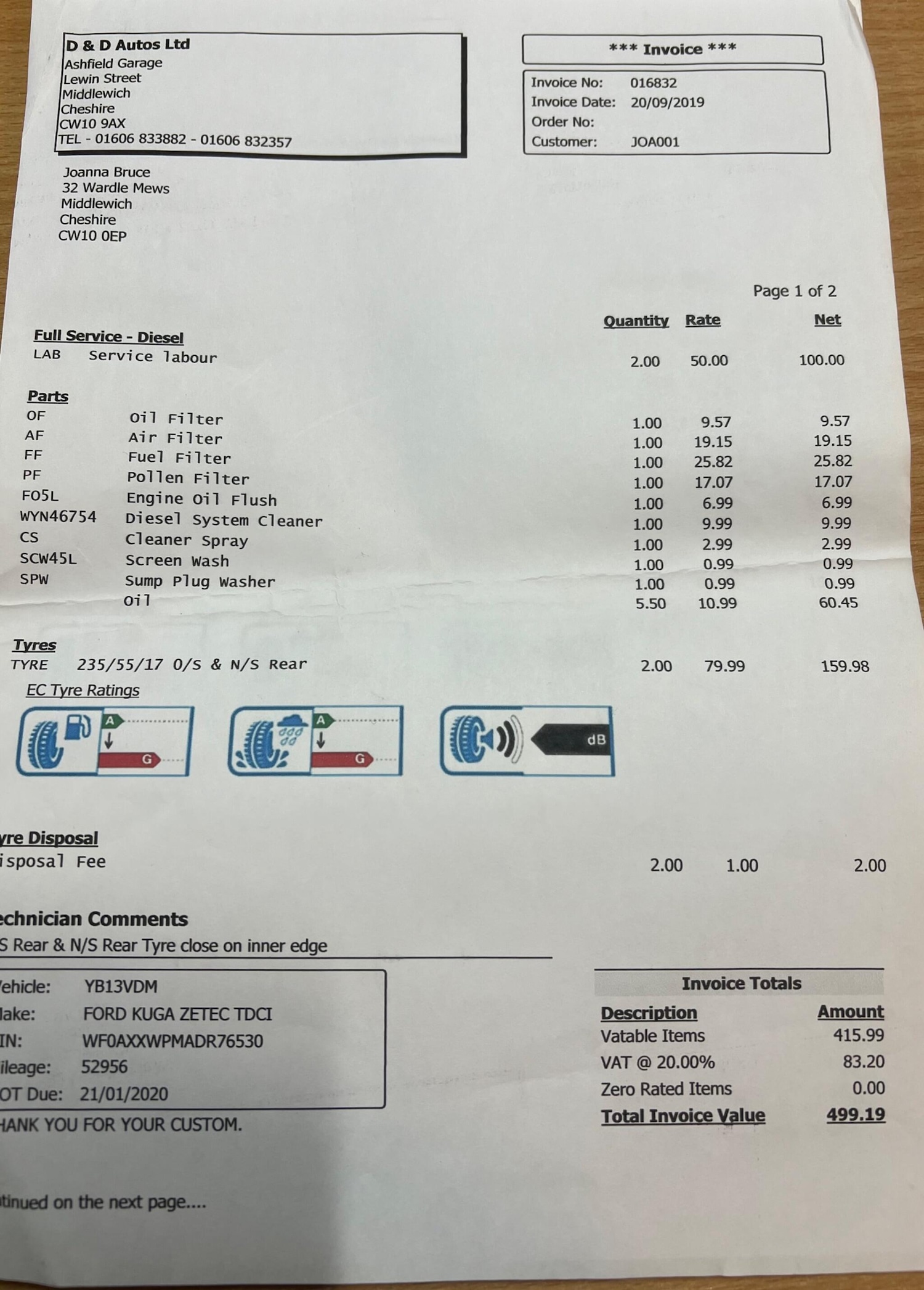 Used Ford Kuga 2013 for sale - 77087819: Photo 33