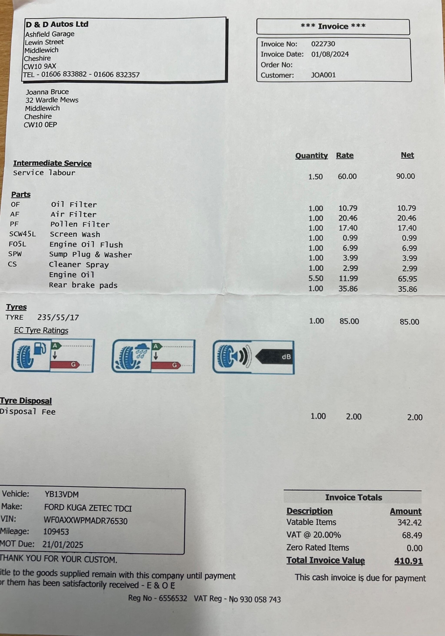 Used Ford Kuga 2013 for sale - 77087819: Photo 36