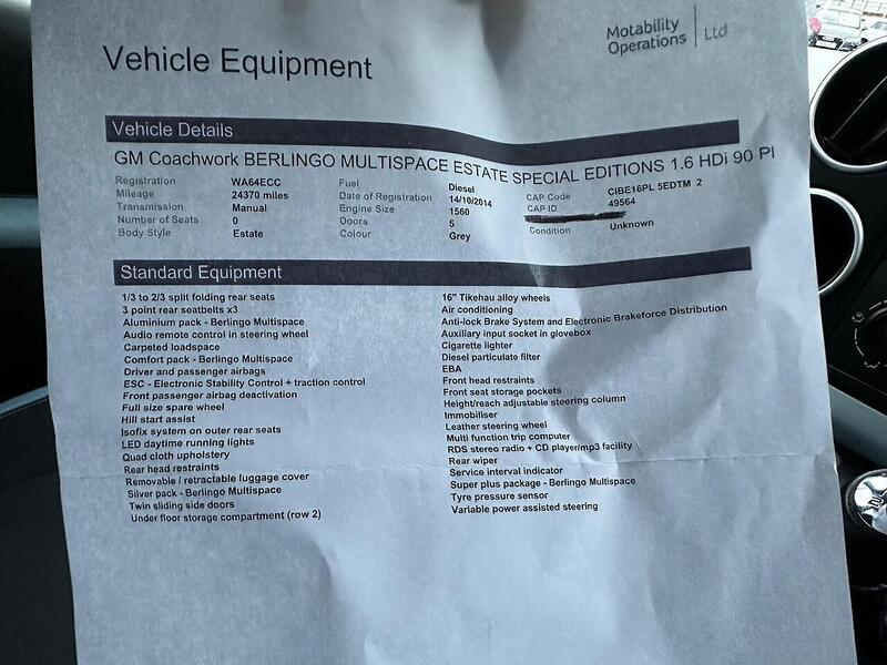 Used Citroen Berlingo Multispace 2014 for sale - 77132486: Photo 26