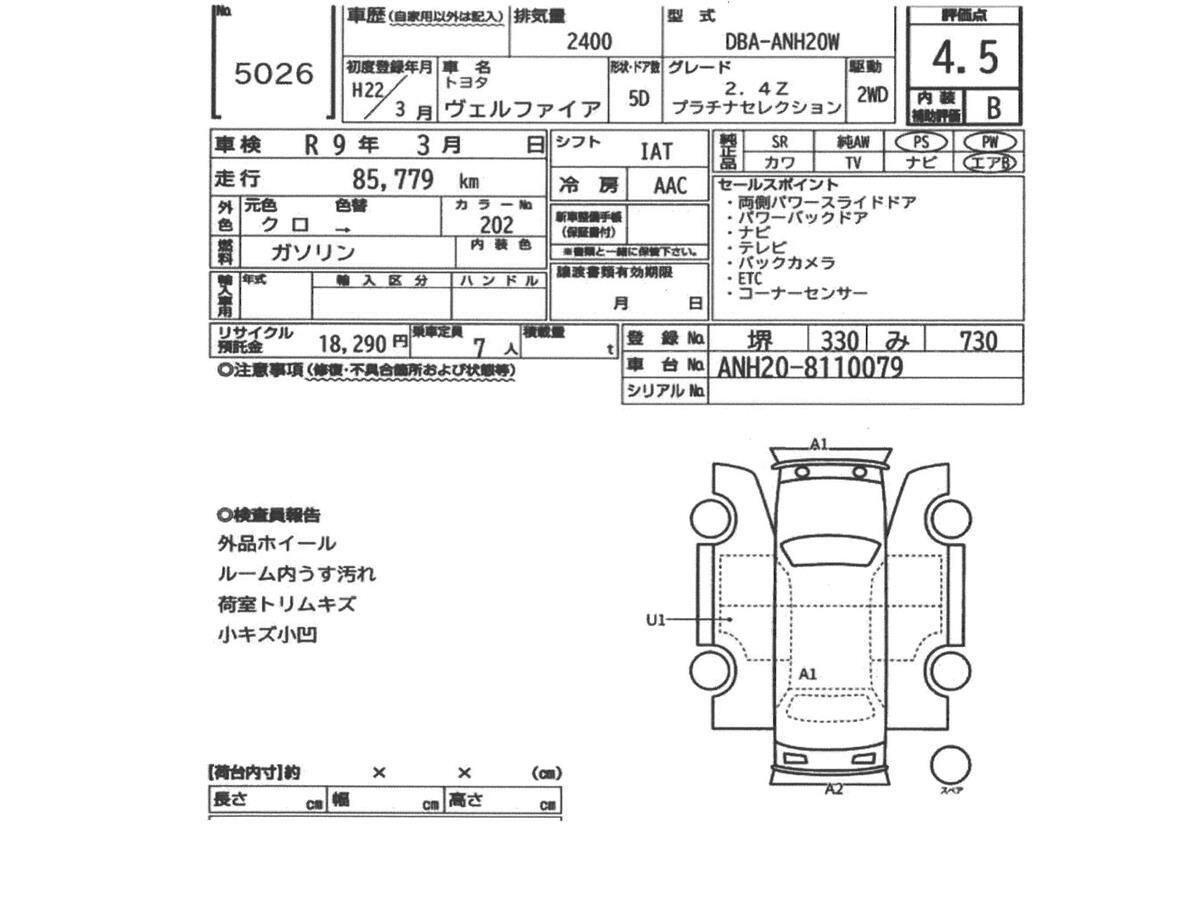 Used Toyota Vellfire 2010 for sale - 76666816: Photo 18