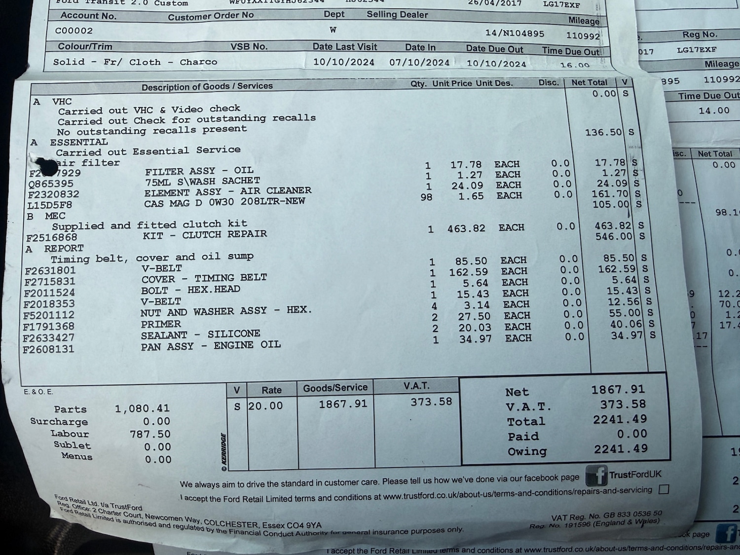 Used Ford Transit Custom 2017 for sale - 77228484: Photo 15