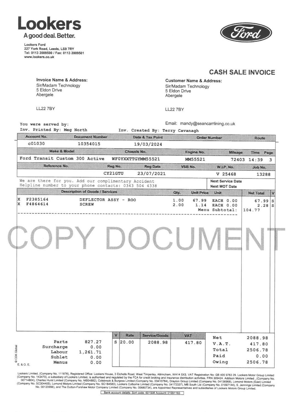 Used Ford Transit Custom 2021 for sale - 76303630: Photo 47