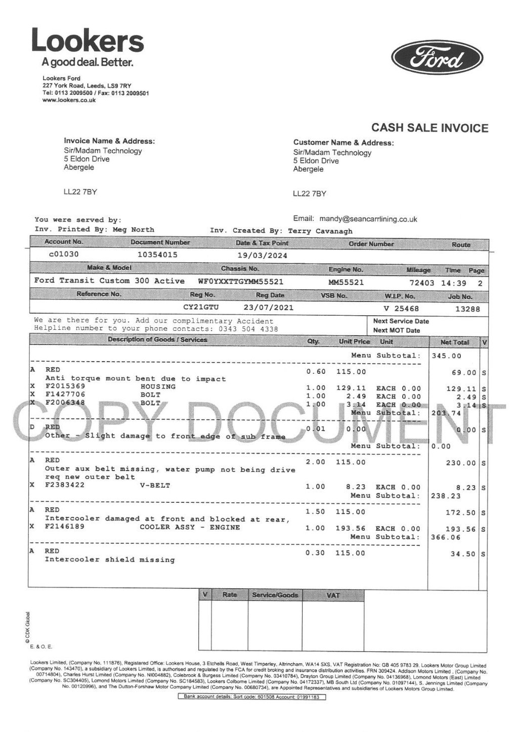 Used Ford Transit Custom 2021 for sale - 76303630: Photo 48