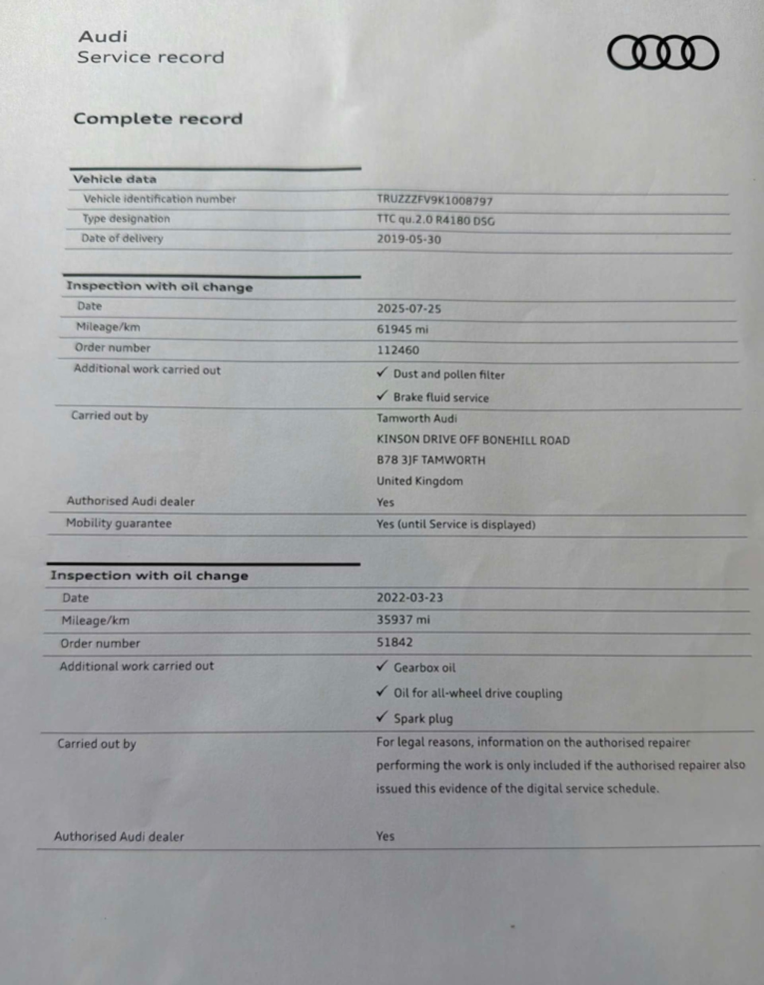 Used Audi TT 2019 for sale - 77547644: Photo 8