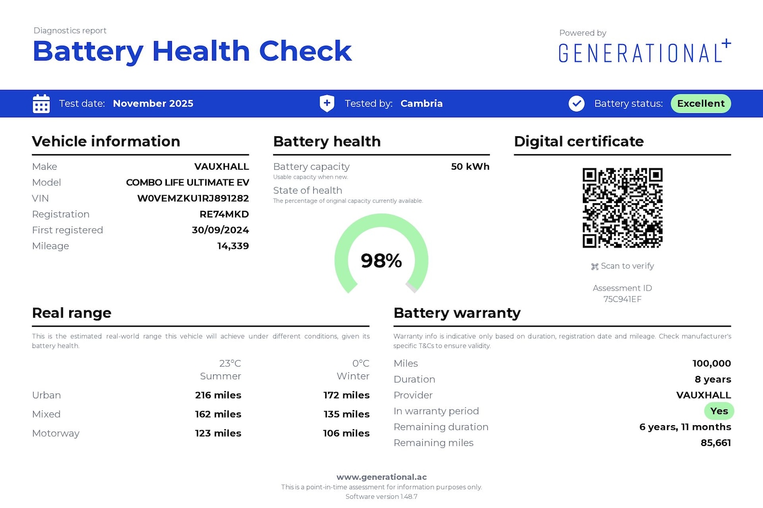 Used Vauxhall Combo Life for sale - 76725785: Photo 2