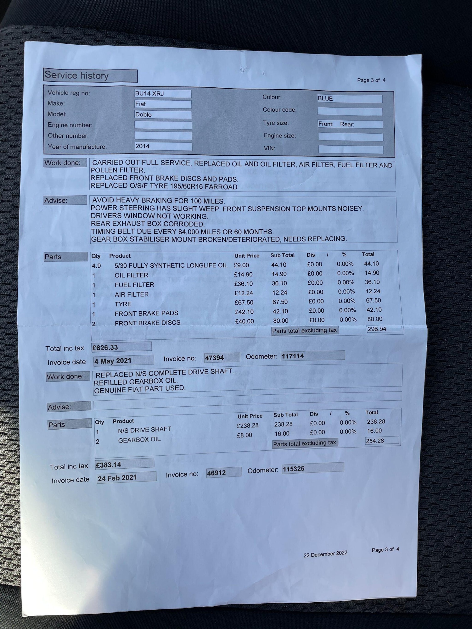 Used Fiat Doblo 2014 for sale - 76688759: Photo 40