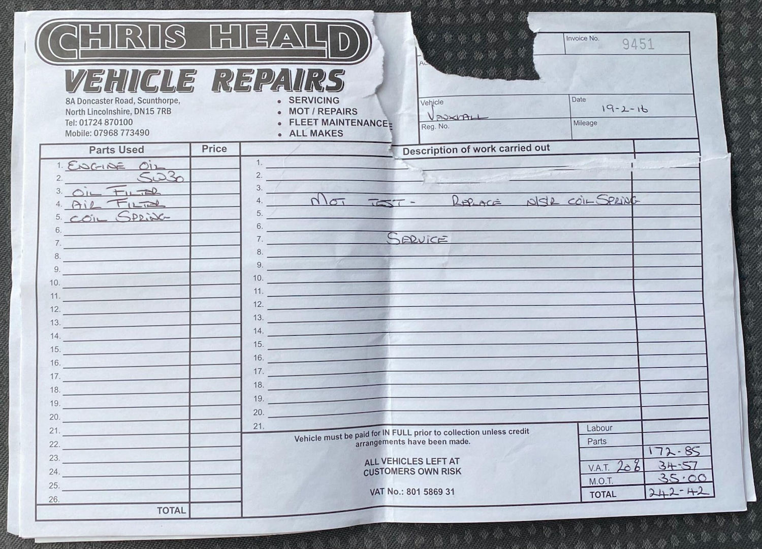 Used Vauxhall Combo 2009 for sale - 76550999: Photo 43