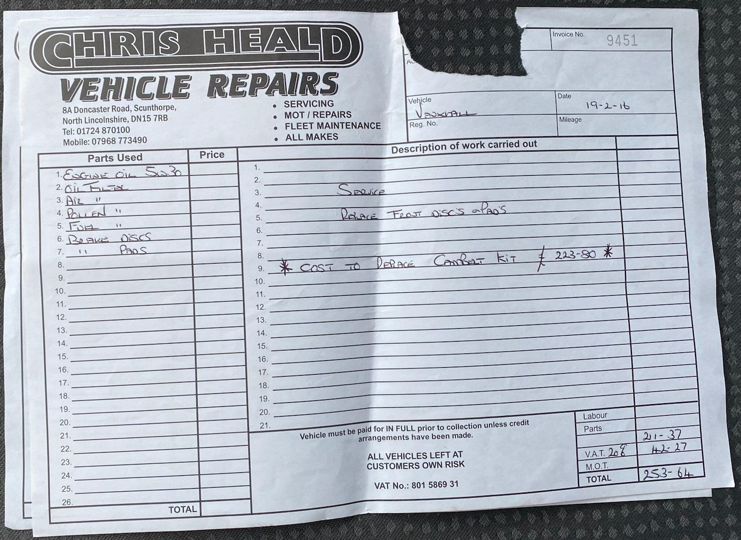 Used Vauxhall Combo 2009 for sale - 76550999: Photo 44