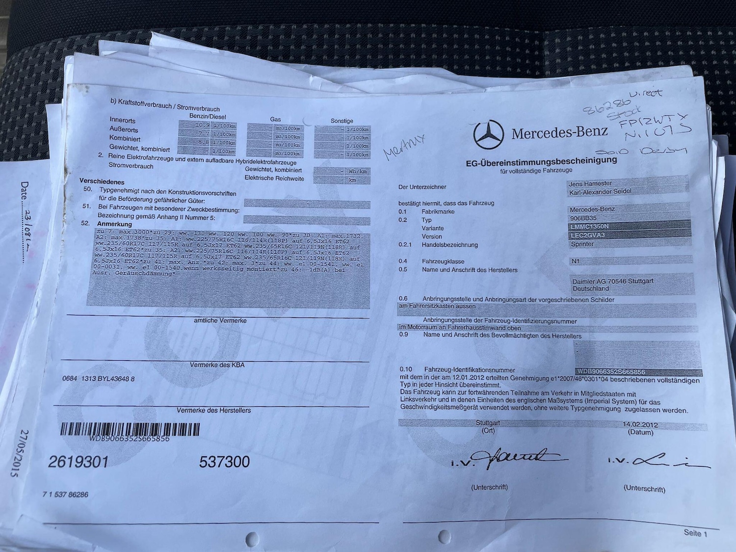 Used Mercedes-Benz Sprinter 2012 for sale - 77926174: Photo 35