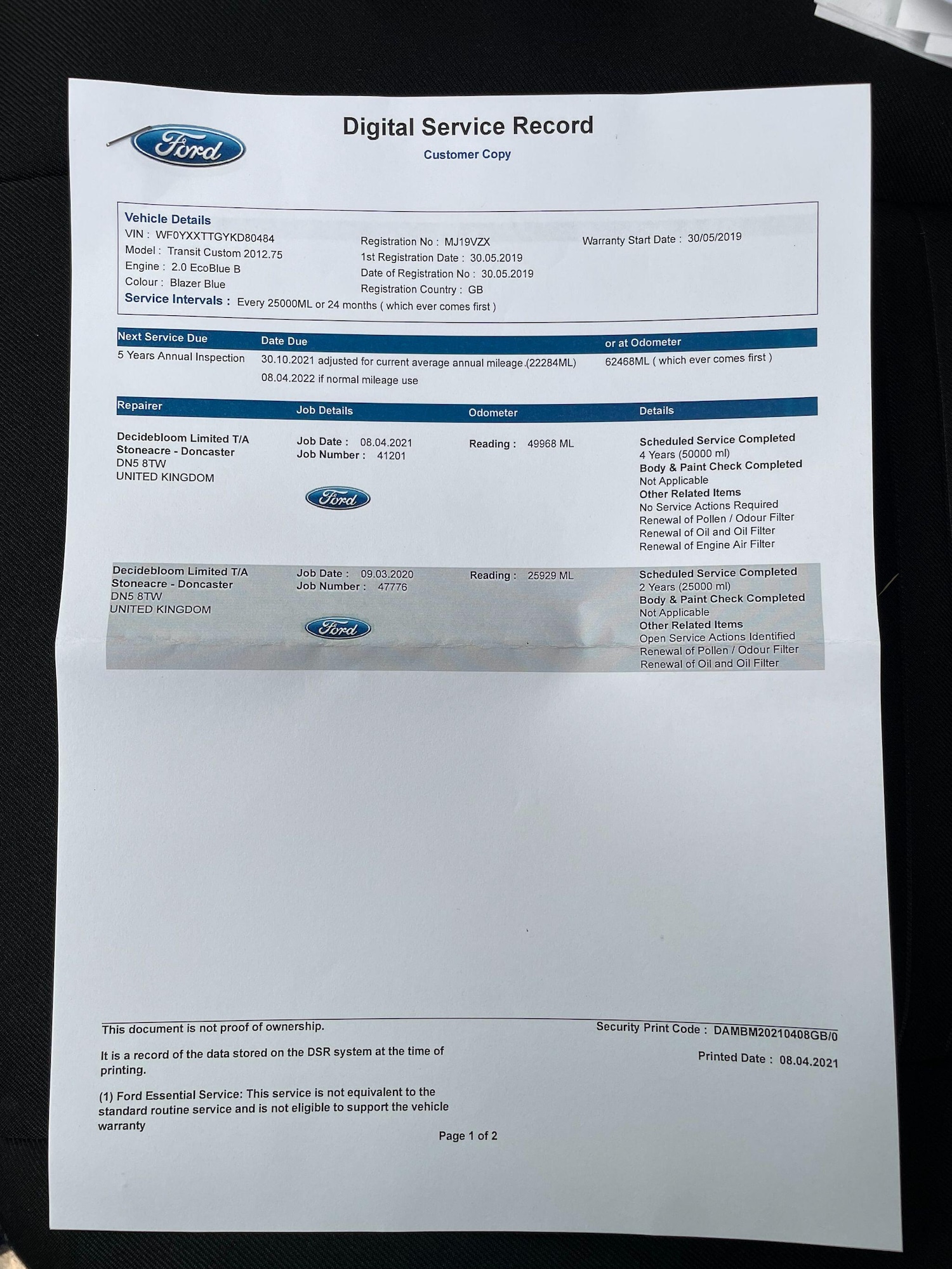 Used Ford Transit Custom 2019 for sale - 77306129: Photo 48