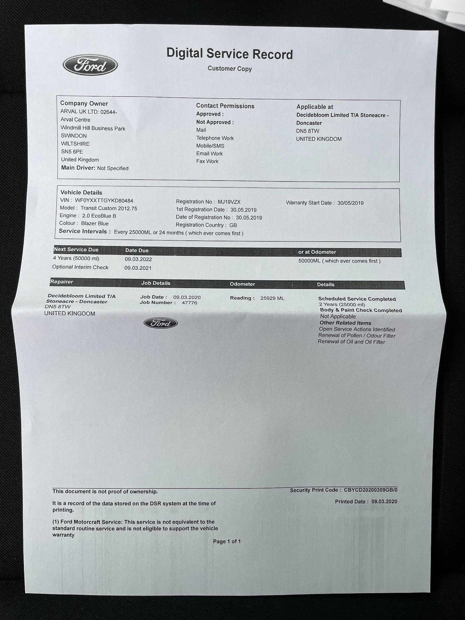 Used Ford Transit Custom 2019 for sale - 77306129: Photo 50