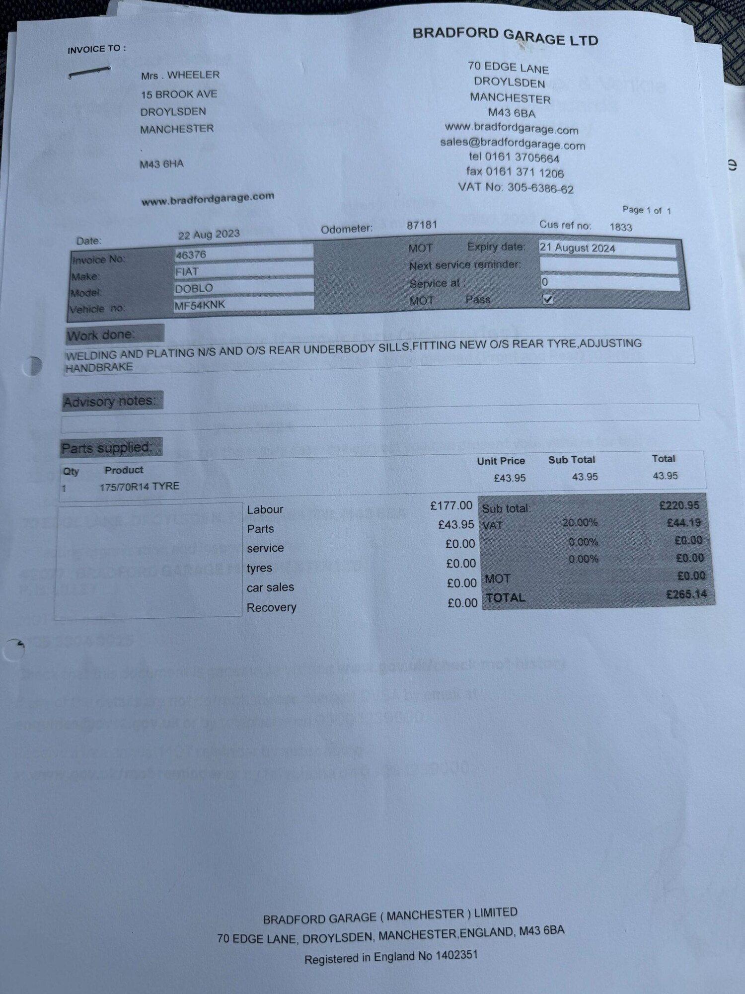 Used Fiat Doblo 2004 for sale - 78204243: Photo 24