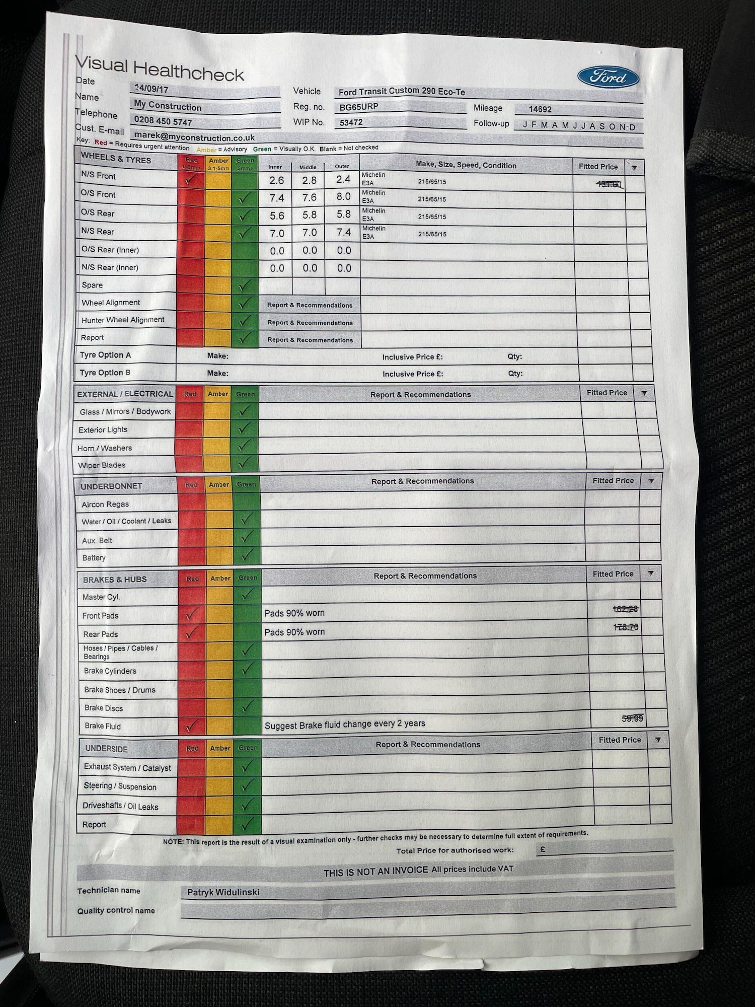 Used Ford Transit Custom 2015 for sale - 77351465: Photo 40