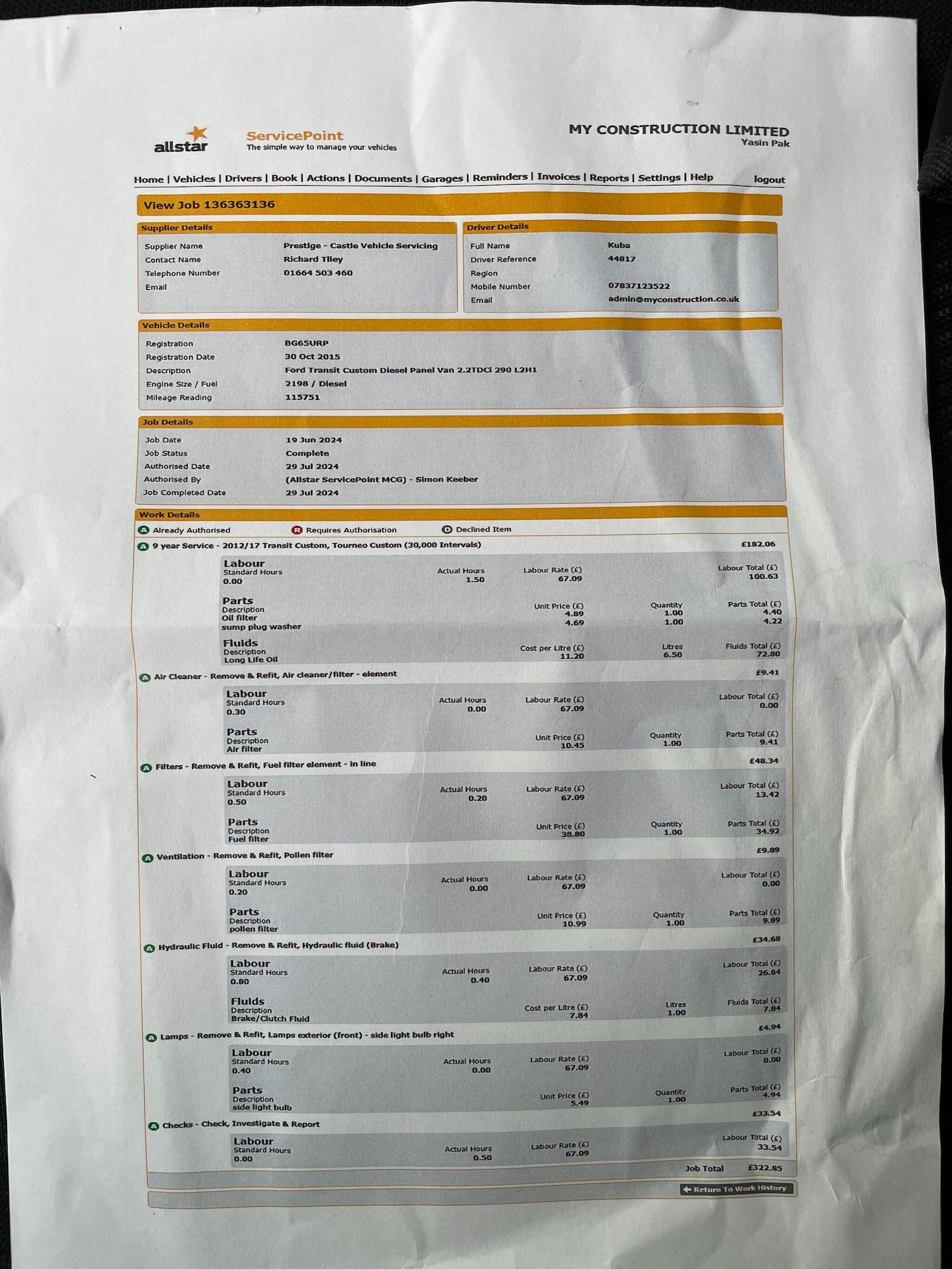 Used Ford Transit Custom 2015 for sale - 77351465: Photo 42