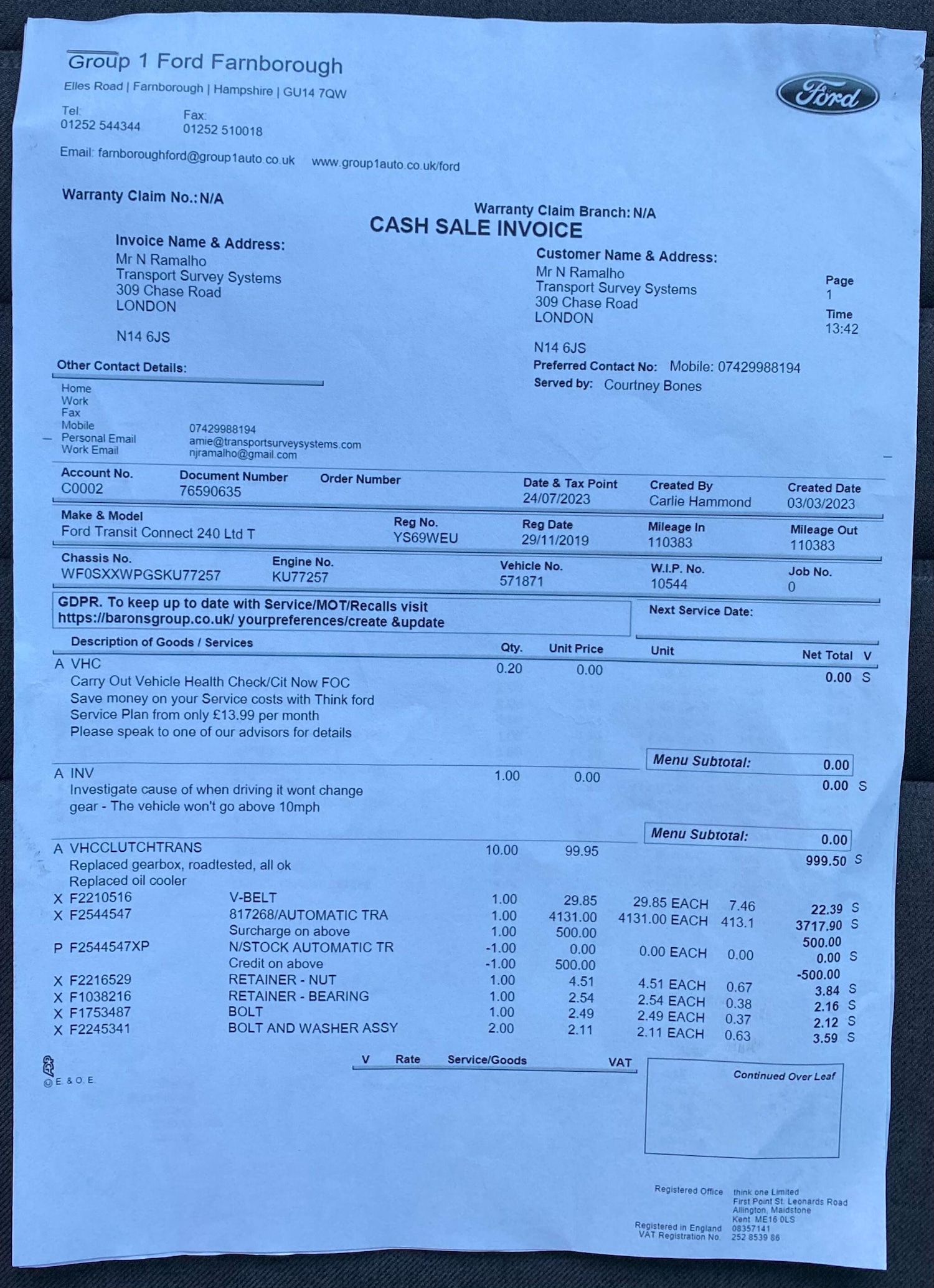 Used Ford Transit Connect 2019 for sale - 76646102: Photo 56