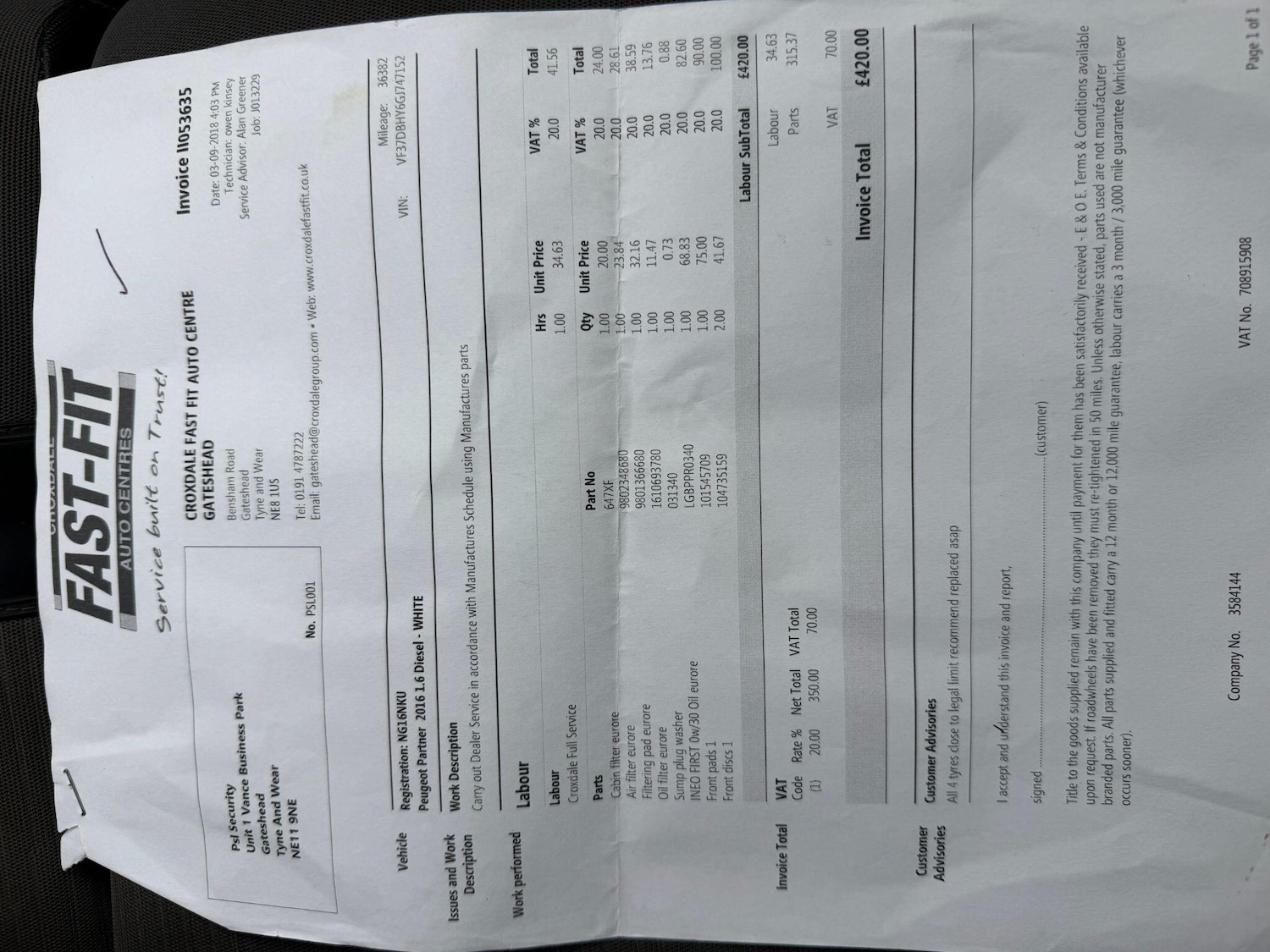 Used Peugeot Partner 2016 for sale - 77633456: Photo 44