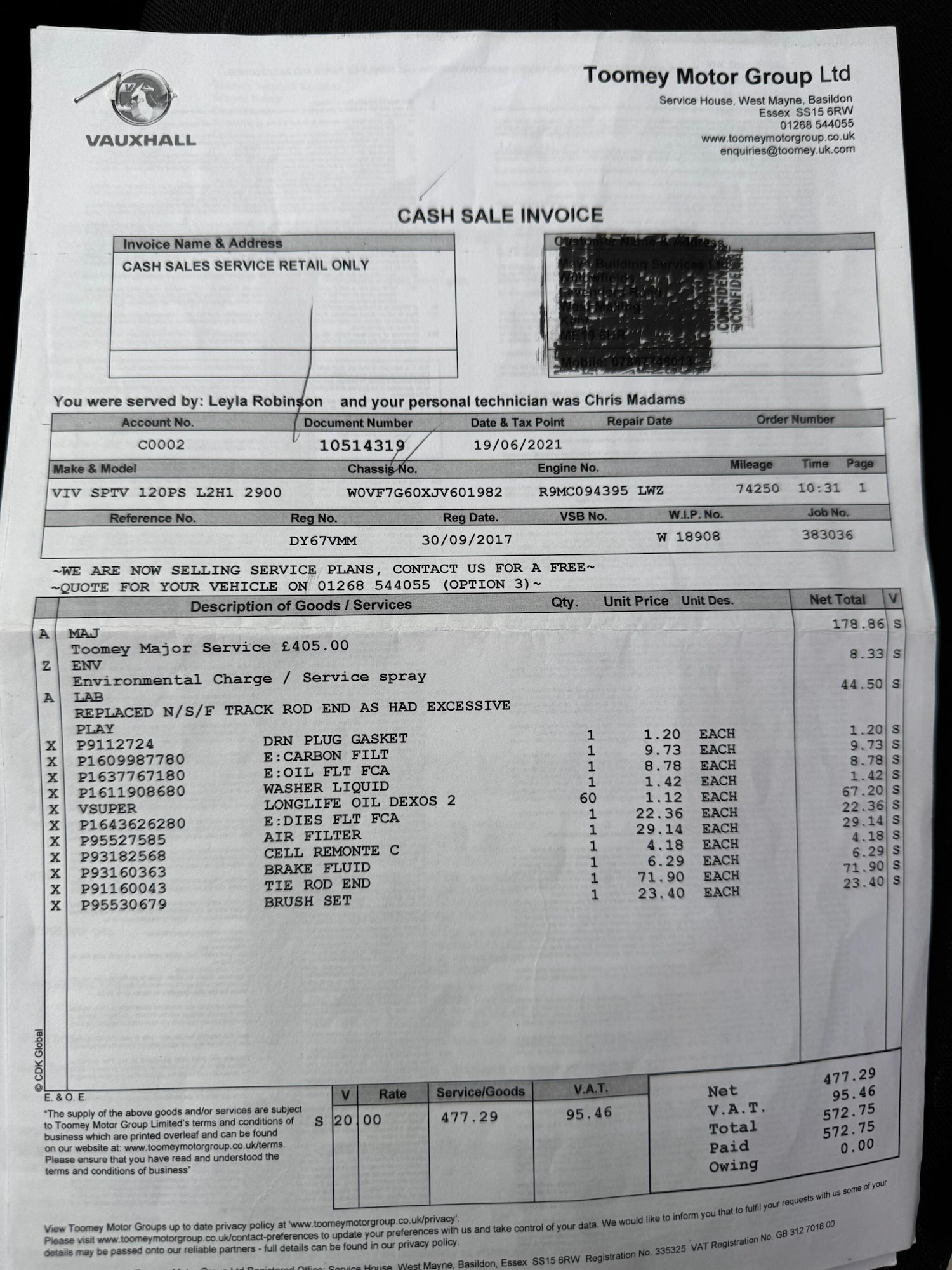 Used Vauxhall Vivaro 2017 for sale - 76550642: Photo 35