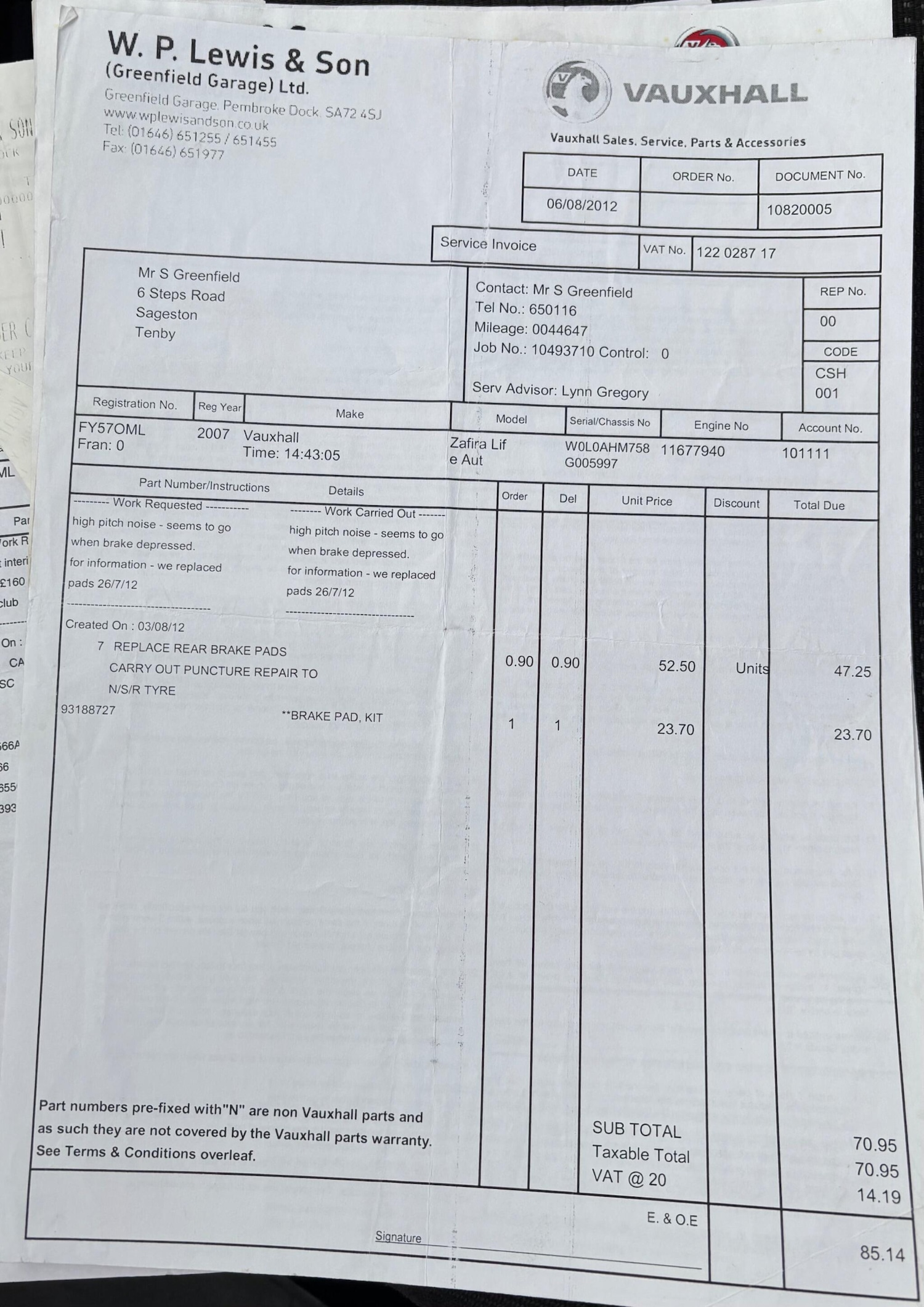 Used Vauxhall Zafira 2007 for sale - 78141398: Photo 51